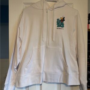 2025 Disney White Zip-Up Hoodie
